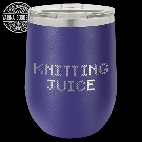 Laser Engraved Knitting Juice Wine Tumbler